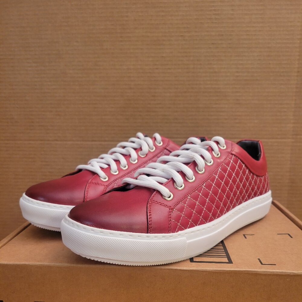 Gernie Men s 52 s Low Red Napa Sneaker Size 9    Red Napa   671012